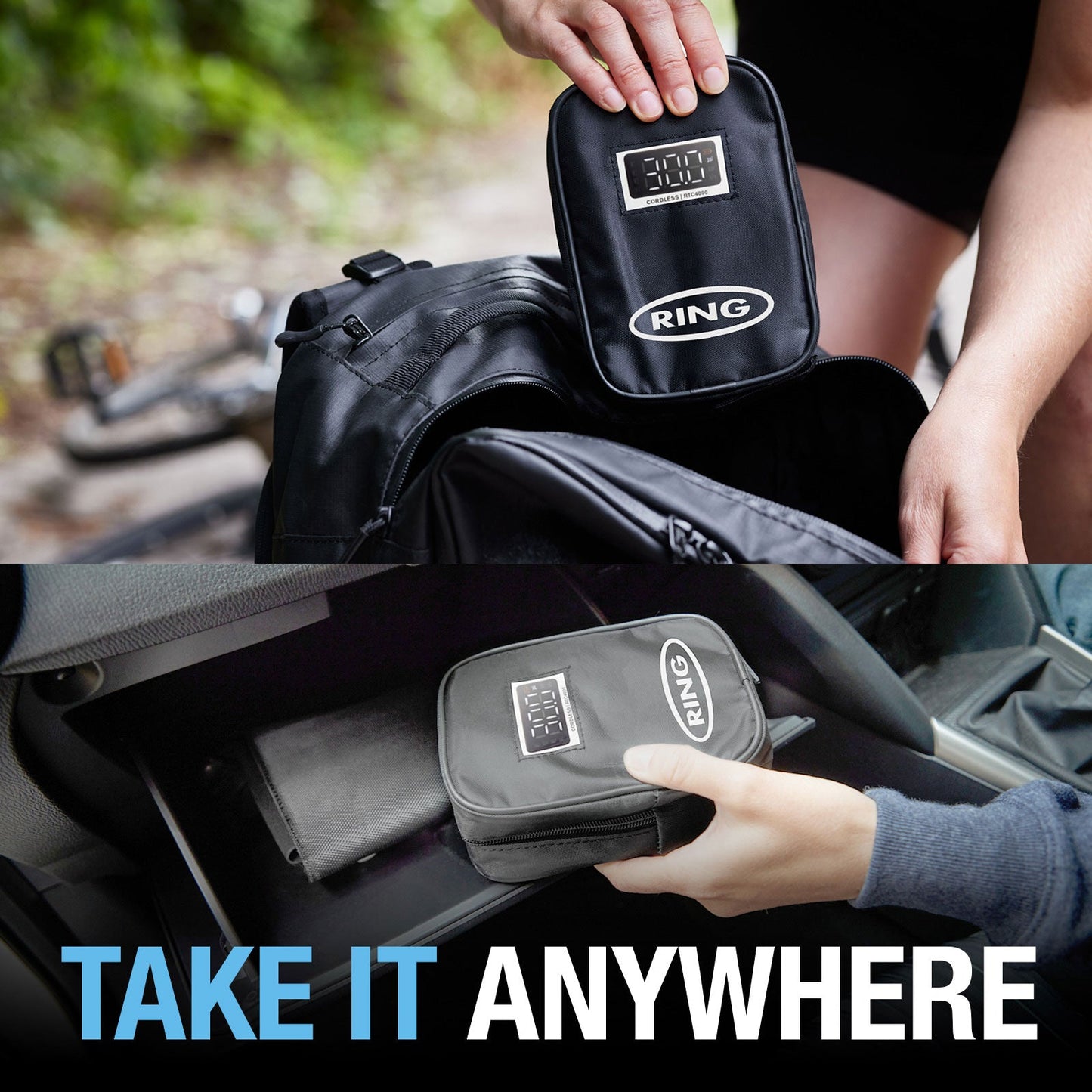 RING CORDLESS DIGITAL TYRE INFLATOR RECHARGEABLE AND POWERFUL