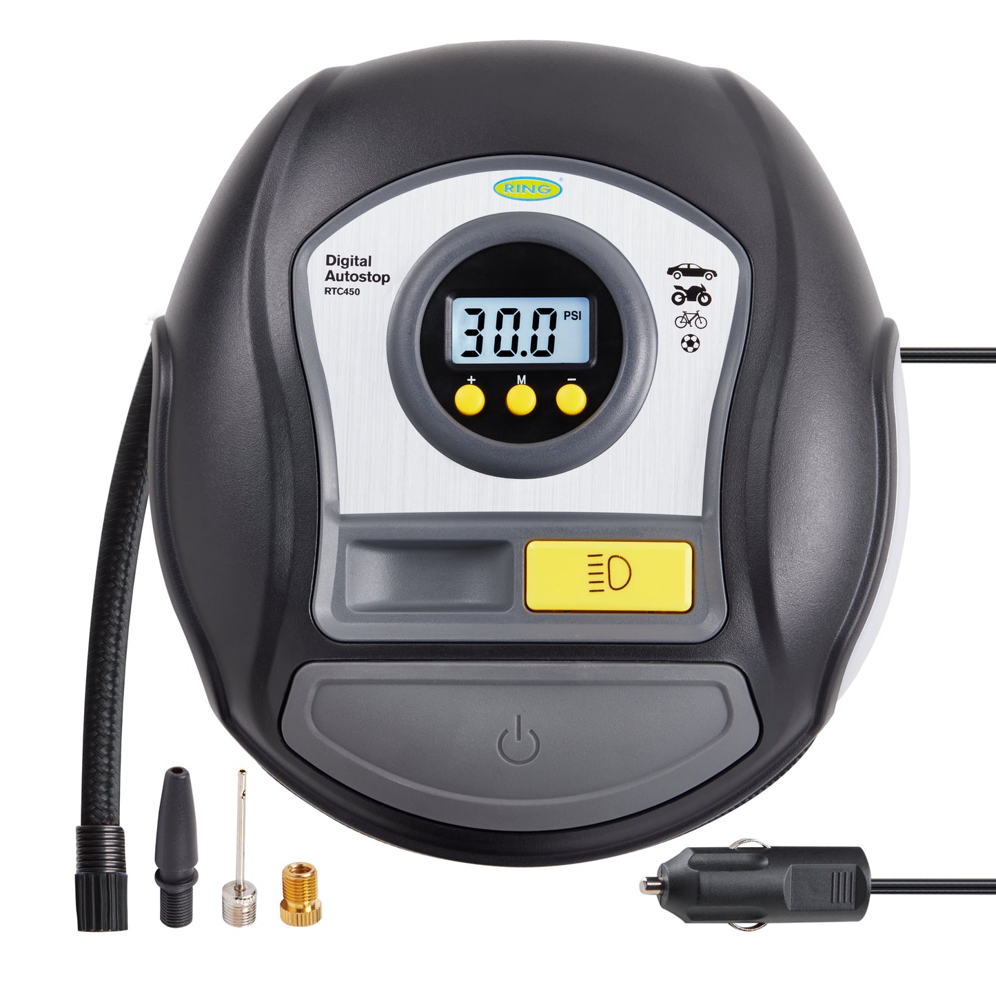 RING VALUE DIGITAL TYRE INFLATOR WITH AUTO-STOP FUNCTIONALITY
