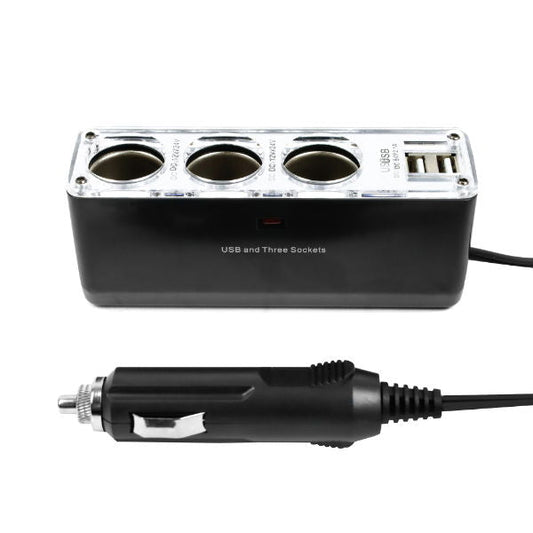 STREETWIZE 12V TRIPLE SOCKET WITH TWIN USB