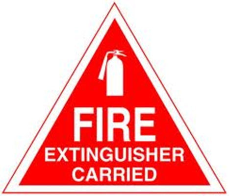 OUTDOOR VINYL STICKER - RED FIRE EXTINGUISHER CARRIER