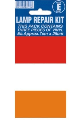 LAMP REPAIR OUTSIDE STICKER - PACK OF 3 COLOURS