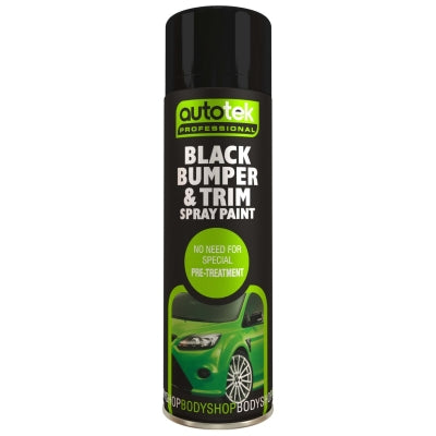 AUTOTEK BLACK BUMPER & TRIM SPRAY PAINT 500ML