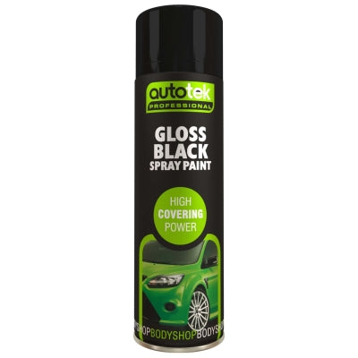 AUTOTEK GLOSS BLACK & WHITE SPRAY PAINT 500ML
