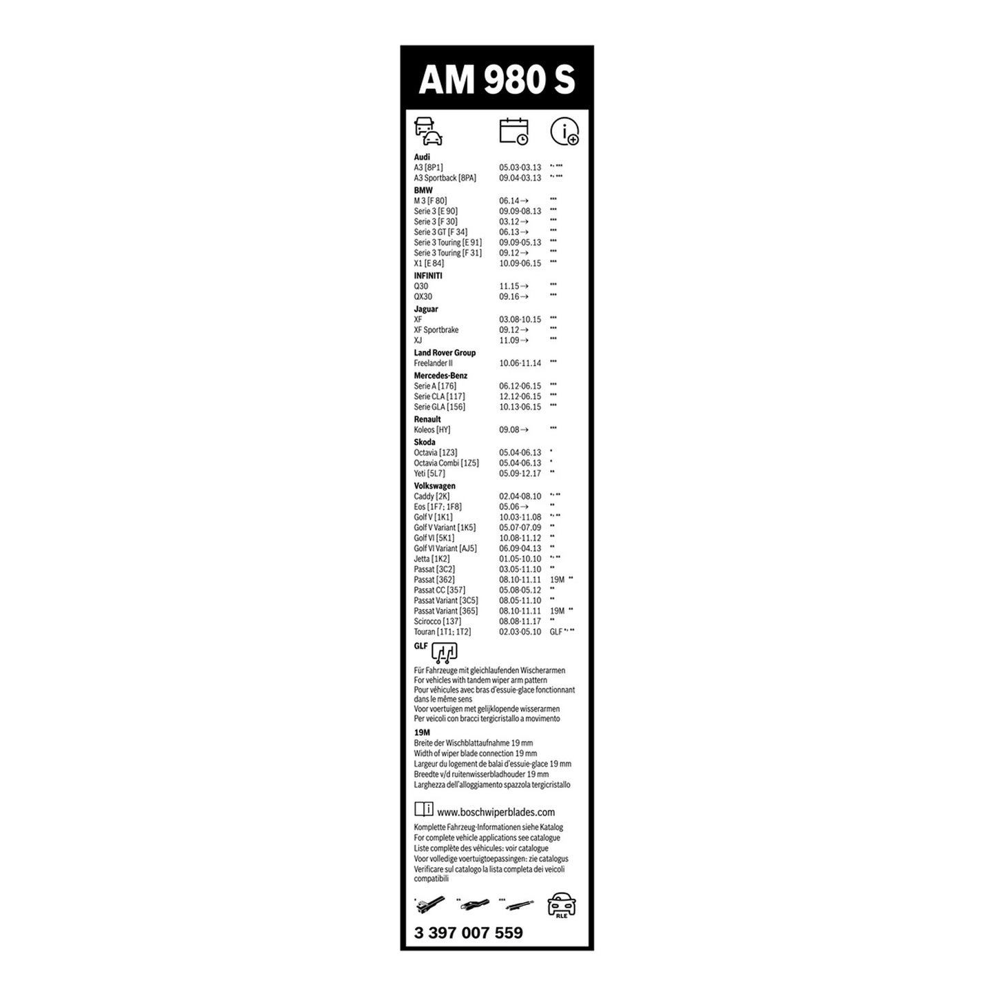 BOSCH WIPER - AEROTWIN SPOILER BLADE SET 600/475 for Mercedes-Benz A A180 CDi,CDi BlueEFFICIENCY - 1.5 - 12-18 etc
