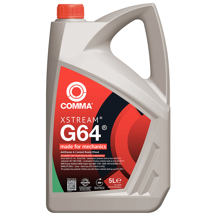 COMMA XSTREAM G64 ANTIFREEZE & COOLANT READY MIXED 5L