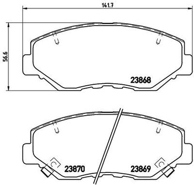 BREMBO BRAKE PAD FOR ACURA/HONDA/HONDA (DONGFENG), FRONT