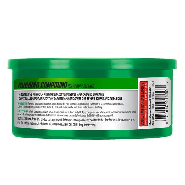 TURTLE WAX RUBBING COMPOUND HEAVY DUTY CLEANER 298G