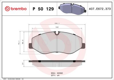 BREMBO BRAKE PAD FOR MERCEDES-BENZ/MERCEDES-BENZ (FJDA), FRONT