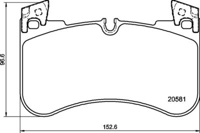 BREMBO BRAKE PAD FOR LAND ROVER, FRONT P44029