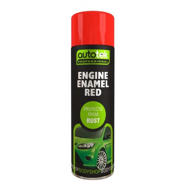 AUTOTEK ENGINE ENAMEL RED SPRAY 500ML
