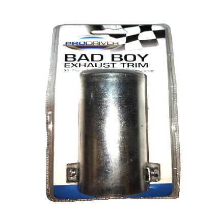 PRODRIVER BAD BOY EXHAUST TRIM FITS UPTO 50MM DIAMETER - CHROME / STAINLESS STEEL EXHAUST TRIM