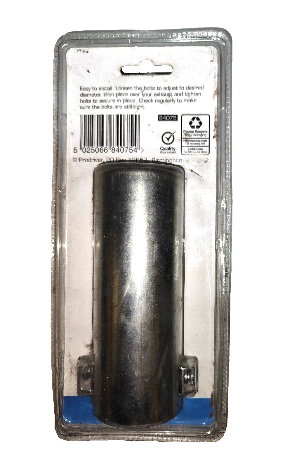 PRODRIVER BAD BOY EXHAUST TRIM FITS UPTO 50MM DIAMETER - CHROME / STAINLESS STEEL EXHAUST TRIM