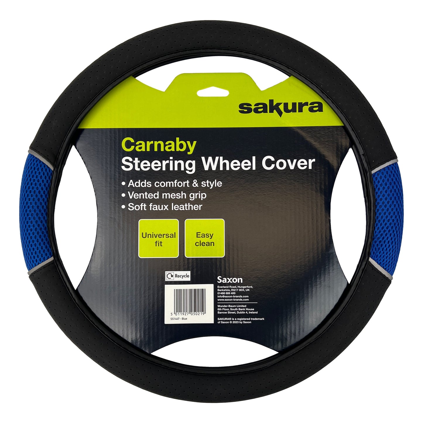 SAKURA CARNABY STEERING WHEEL COVER – BLUE