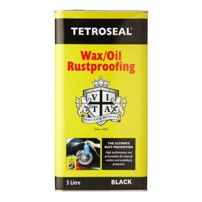 TETROSEAL WAX/OIL RUSTPROOFIN BLACK 5 LITRE