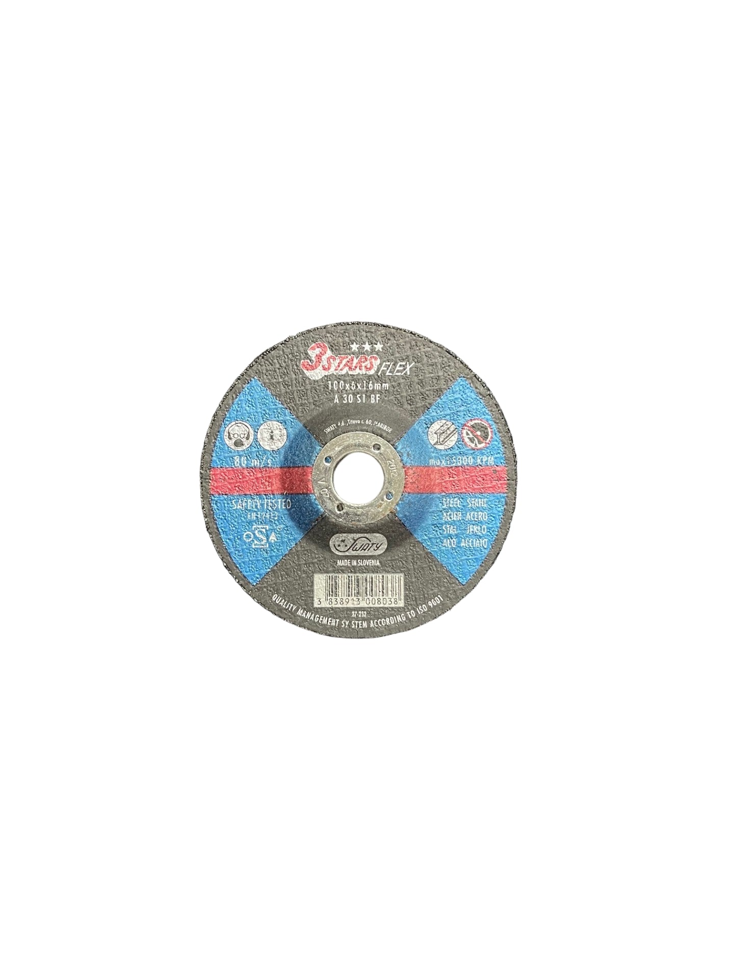 3 STARS FLEX GRINDING DISC 100x6x16MM