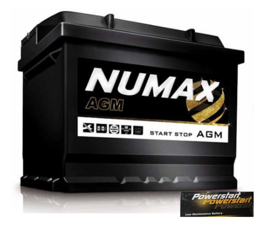 NUMAX POWERSTART 012AGM START-STOP BATTERY 12V 50AH (3 YEAR GUARANTEE)