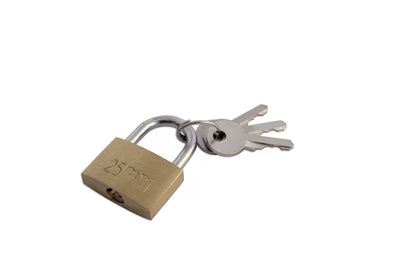 LASER BRASS PADLOCK 25MM
