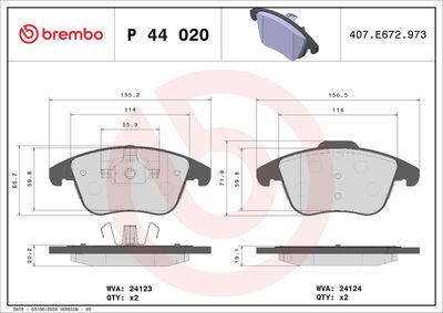 BREMBO BRAKE PAD FOR LAND ROVER/LAND ROVER (CHERY)/MG/MG (SAIC)/ROEWE (SAIC),  FRONT