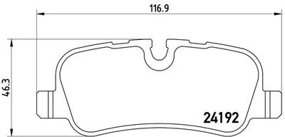 BREMBO BRAKE PAD FOR LAND ROVER, D REAR