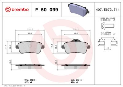 BREMBO BRAKE PAD FOR BRABUS/MERCEDES-BENZ,  REAR