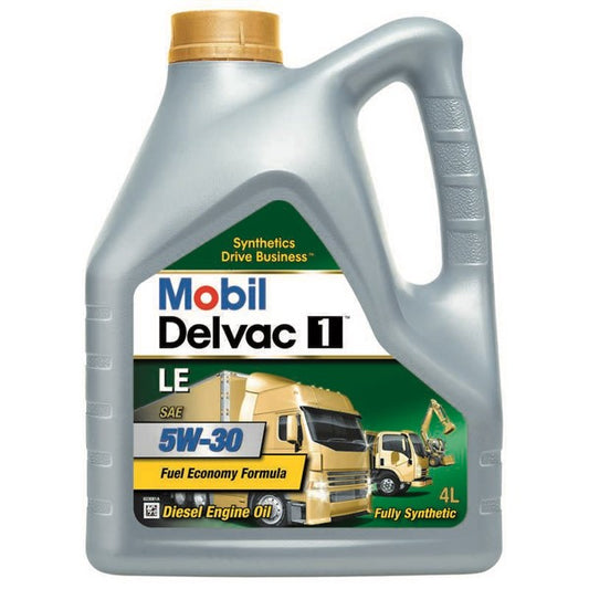 MOBIL DELVAC 1 LE FULLY SYNTHETIC ENGINE OIL 5W-30-4 LITRE