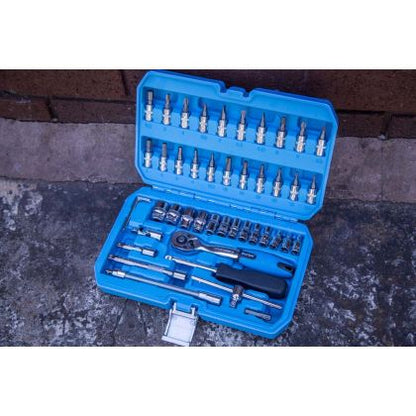 BLUE SPOT TOOLS 46 PCE 1/4" METRIC SOCKET SET (4-14MM)