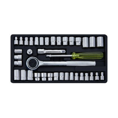 BLUE SPOT TOOLS 40 PCE 1/4" & 3/8" SOCKET SET (4-13MM) (5/32"-3/8")