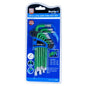 BLUE SPOT TOOLS 9 PCE LONG ARM TAMPER PROOF TORX KEY SET (T10-T50) - 15380
