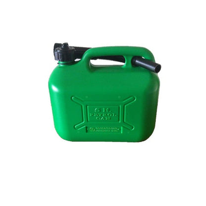 CARPLAN FUEL CAN - UNLEADED 5L - GREEN PLASTIC FUEL CAN FOR PETROL