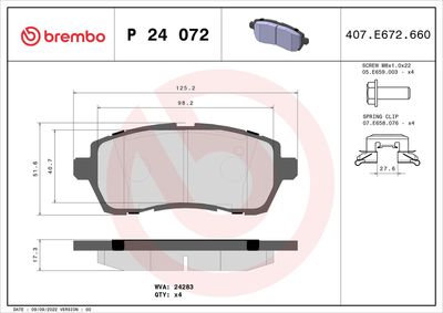 BREMBO BRAKE PAD FOR FORD/FORD AUSTRALIA/MAZDA/TOYOTA, FRONT
