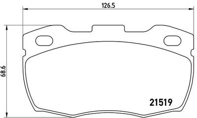 BREMBO BRAKE PAD FOR LAND ROVER, FRONT P44015
