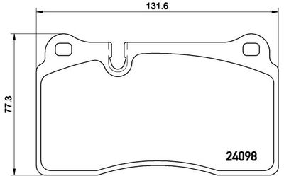 BREMBO BRAKE PAD FOR VW,  FRONT P85110