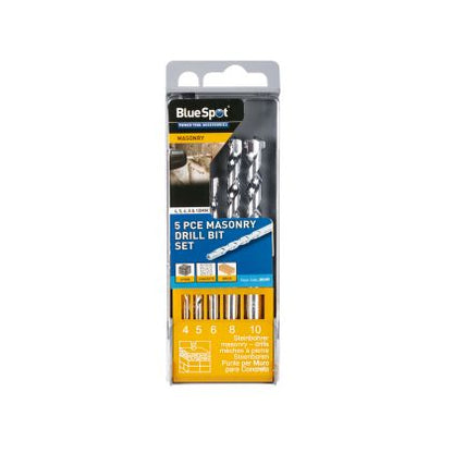 BLUE SPOT TOOLS 5 PCE MASONRY DRILL BIT SET (4-10MM)