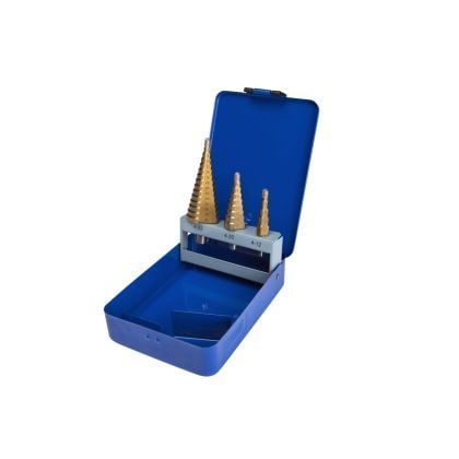 BLUE SPOT TOOLS 3 PCE HSS STEP DRILL SET (4-32MM)