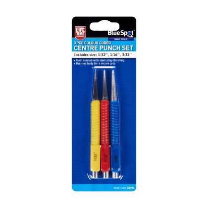 BLUE SPOT TOOLS 3 PCE CENTRE PUNCH SET