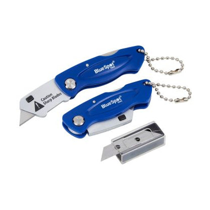 BLUE SPOT TOOLS 2 PCE MINI FOLDING KNIVES WITH BLADES