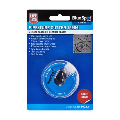 BLUE SPOT TOOLS 15MM PIPE AND TUBE CUTTER WITH EXTRA BLADE
