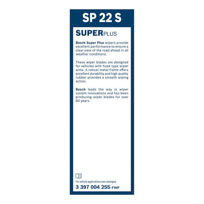 BOSCH WIPER - SUPERPLUS SPOILER BLADE 550 for Ford Fiesta - 1.4 - 01-08 etc