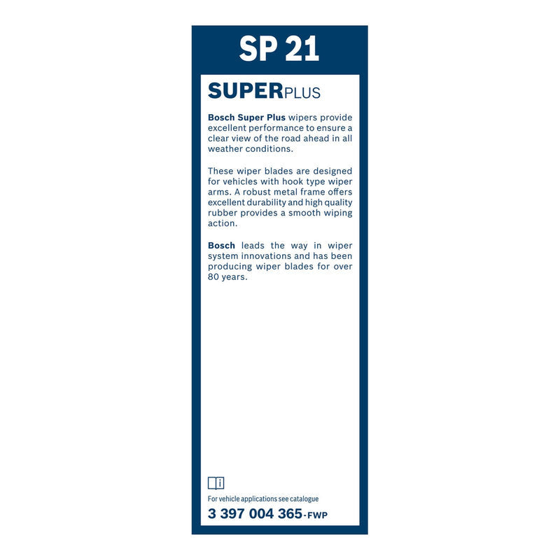 BOSCH WIPER - SUPERPLUS STD BLADE 530 for Honda Jazz iDSi - 1.3 - 02-08 etc