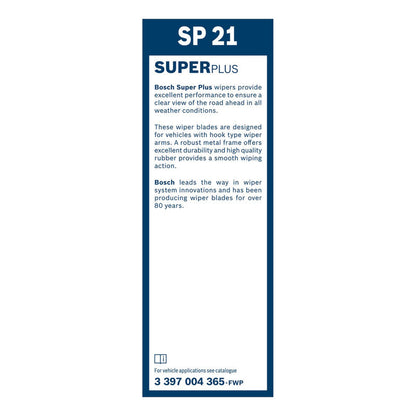 BOSCH WIPER - SUPERPLUS STD BLADE 530 for Honda Jazz iDSi - 1.3 - 02-08 etc