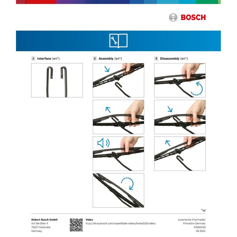 BOSCH WIPER - SUPERPLUS STD BLADE 600 for Ford KA - 1.2 - 08-16 etc