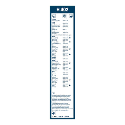 BOSCH WIPER - SUPERPLUS PLASTIC BLADE REAR 400 for Nissan Micra - 1.2 - 03-10 etc