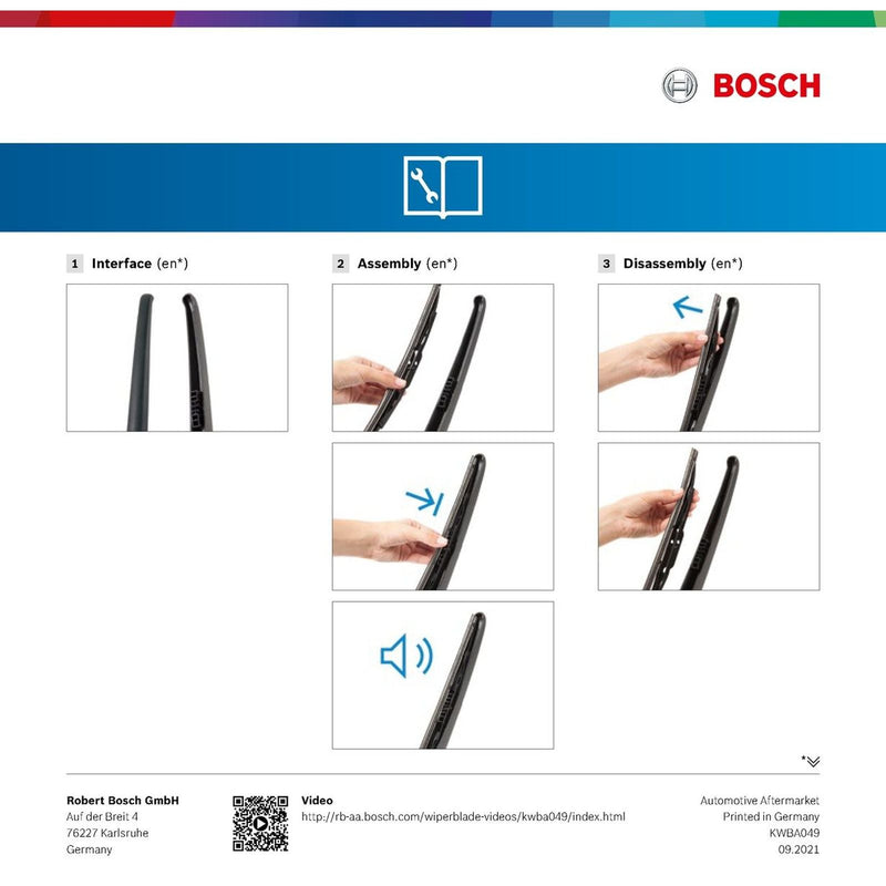 BOSCH WIPER - SUPERPLUS SPECIAL BLADE REAR 340 for Audi A3 Sportback TDi - 2.0 - 04-13 etc