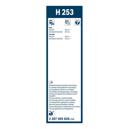 BOSCH WIPER - SUPERPLUS PLASTIC BLADE REAR 250 for Vauxhall Astra ECOTEC - 1.4 - 15- etc