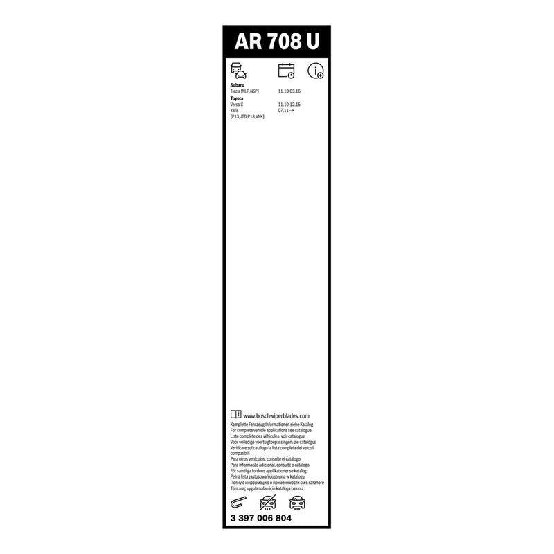BOSCH WIPER - AEROTWIN RF FLAT BLADE 700 for Toyota Yaris VVTi - 1.3 - 11-17 etc