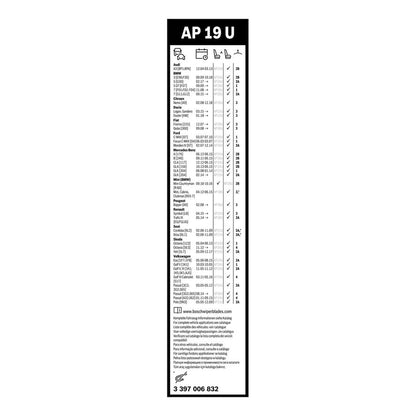 BOSCH WIPER - AEROTWIN PLUS FLAT BLADE 475 for Mercedes-Benz A A180 CDi,CDi BlueEFFICIENCY - 1.5 - 12-18 etc