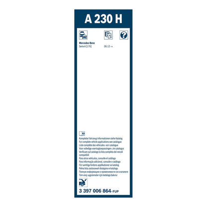 BOSCH WIPER - AEROTWIN FLAT BLADE REAR 240 for Mercedes-Benz A A180 CDi,CDi BlueEFFICIENCY - 1.5 - 12-18 etc