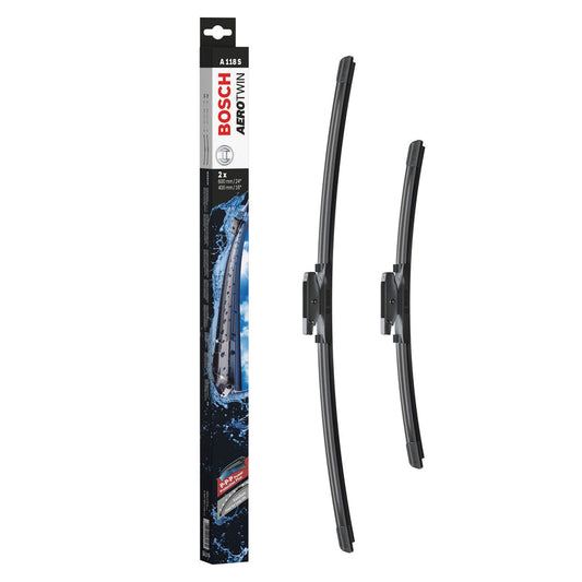 BOSCH WIPER - AEROTWIN FLAT BLADE SET 600/400 for Renault Clio - 1.2 - 05-14 etc