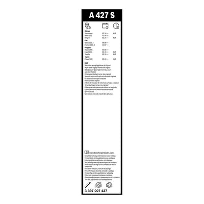BOSCH WIPER - AEROTWIN FLAT BLADE SET 650/475 for Peugeot Expert BlueHDi 100 - 1.5 - 18- etc