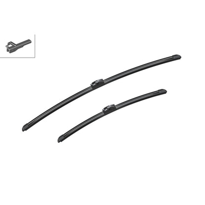 BOSCH WIPER - AEROTWIN FLAT BLADE SET 650/450 for BMW 5 520d Efficient Dynamics - 2.0 - 10-14 etc